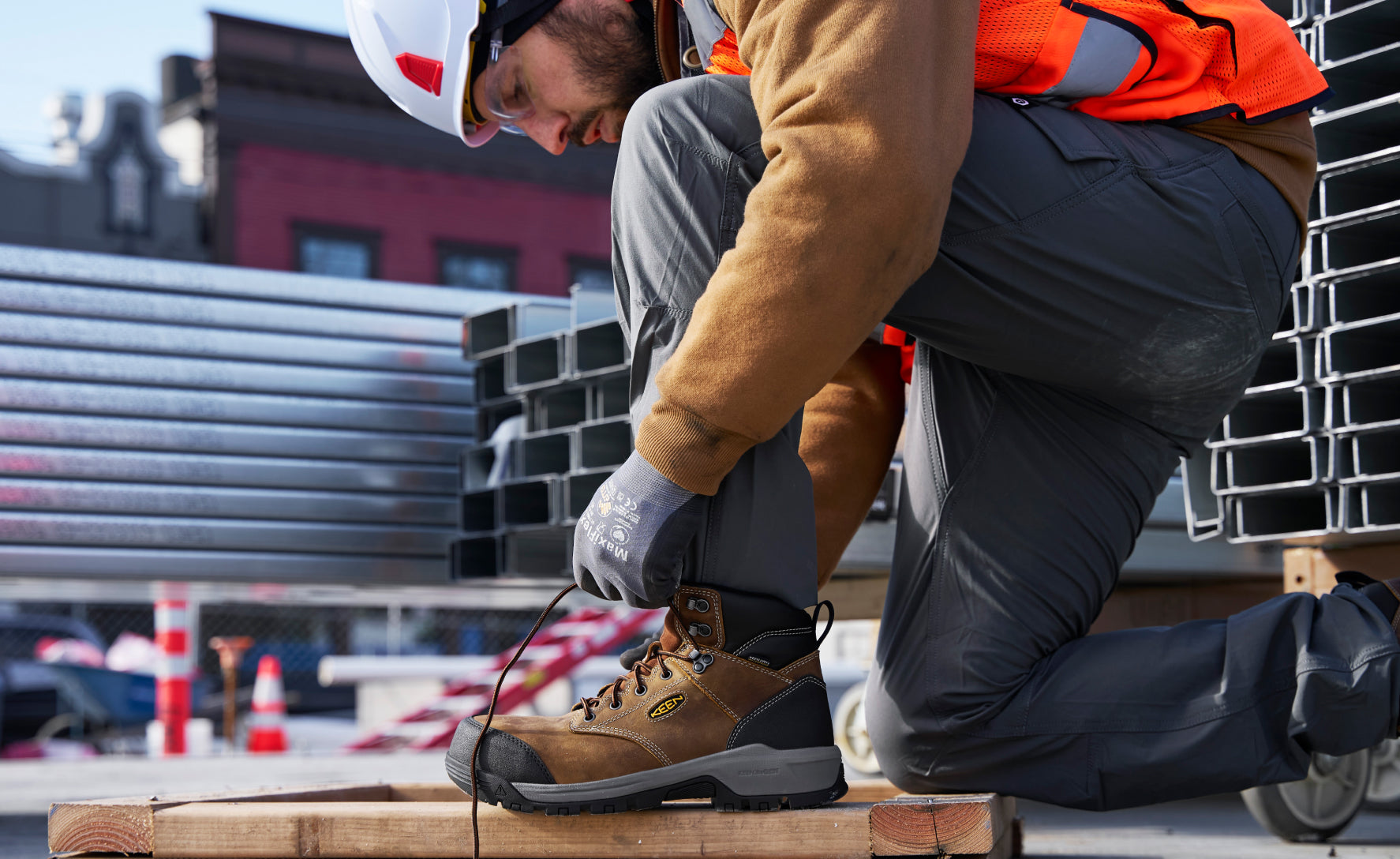 Men's CSA Evanston 6 Waterproof Boot (Carbon Toe) | Bison/Black - Image 7