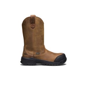 Women's Evanston Pull-On Waterproof Boot (Carbon Toe) | Bison/Black