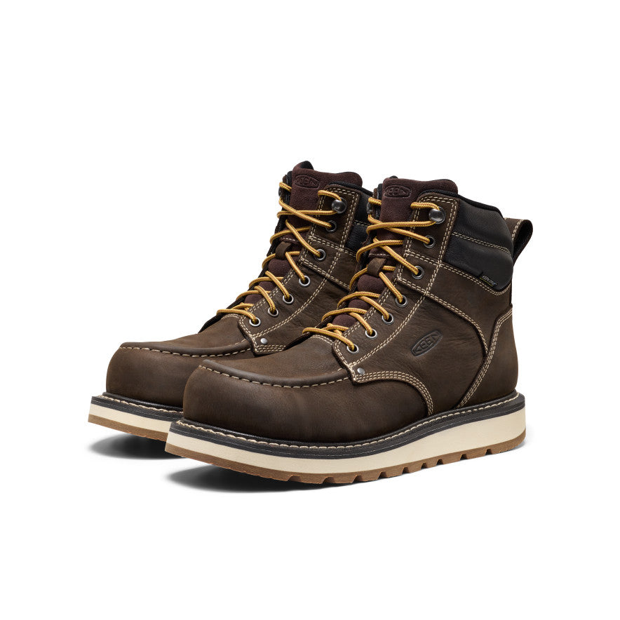 Men's Cincinnati 6 Waterproof Boot (Carbon Toe) | Dark Chocolate/Sandshell - Image 2