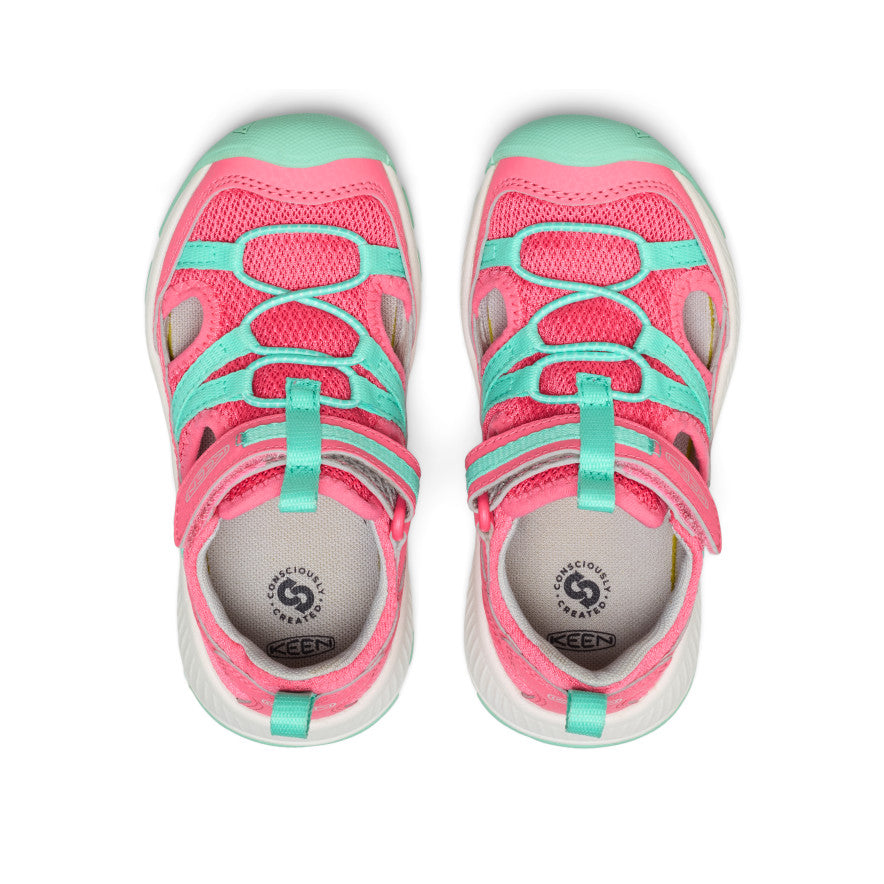 Little Kids' Motozoa Sandal | Pink Lemonade/Cabbage - Image 4